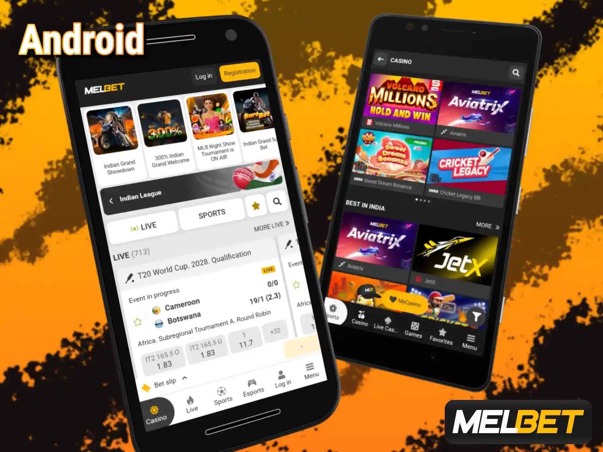 Download the Melbet Android app to access sports betting.