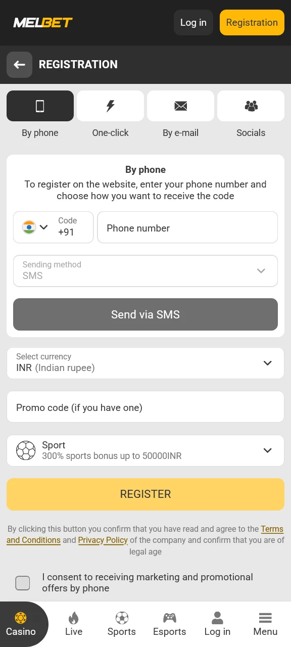 Create an account at Melbet to access premium sports betting options.